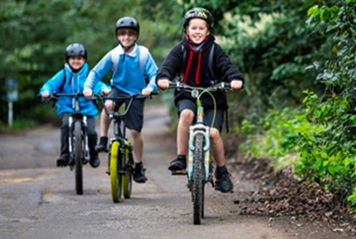 children riding